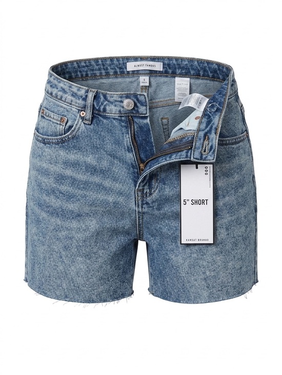 Almost Famous Pants - NWT Almost Famous High-Rise Acid Wash Denim Shorts - 5"